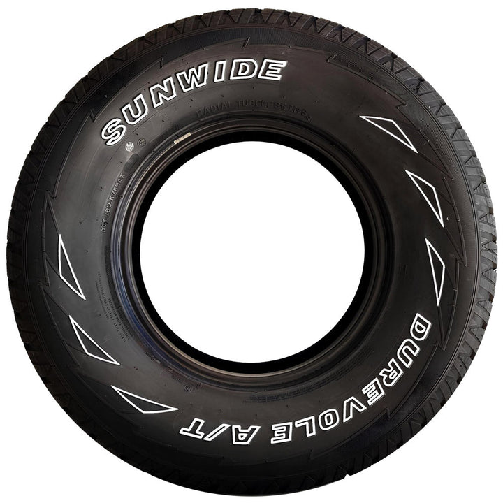 Pneu Sunwide Durevole A/T 265/75 R16 AT Aro 16 123/120S 10PR OWL LT - SUNWIDE - 156868 - Clube da Borracha